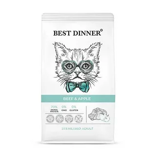 Best Dinner Эдалт с Ягненком и Голубикой (сухой корм д/кош) - 0,4 кг 