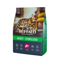 Mr Buffalo сух д/кош ADULT STERILIZED 400гр стерил лосось 																										 