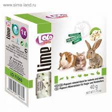 Lolo Pets Минеральный камень для грызунов 40г попкорн