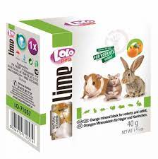 Lolo Pets Минеральный камень для грызунов 40г апельсин