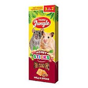 Лакомства для мелких грызунов Happy Jungle Палочки мед/орехи 3шт  картинка