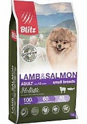 ВLITZ ADULT LAMB&SALMON беззерновой корм для взр. соб. мелких пород Ягненок&Лосось 0.5кг  картинка