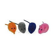 Игрушка для кошек  Мышь велюр с пищалкой 6см  картинка