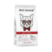 Best Dinner Эдалт/Киттен с Говядиной и картофелем (сухой корм д/кош и котят) - 0,4 кг  картинка