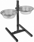 Миски металлические+подставка 2х0,9л. картинка