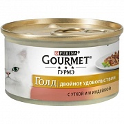 Purina Gourmet Gold Двойное удовольствие, влажный корм для кошек(утка и индейка)  картинка