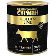 Четвероногий Гурман 340г д/соб.конс. Голден говядина  в желе картинка