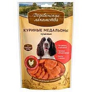 Деревенские лакомства для собак. Куриные медальоны 90г картинка