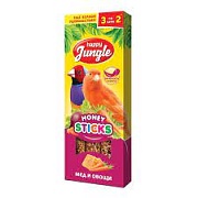 Лакомства для экзотичеких попугаев Happy Jungle Палочки мед/овощи 3шт  картинка