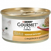 Purina Gourmet Gold Нежные биточки (индейка со шпинатом) картинка